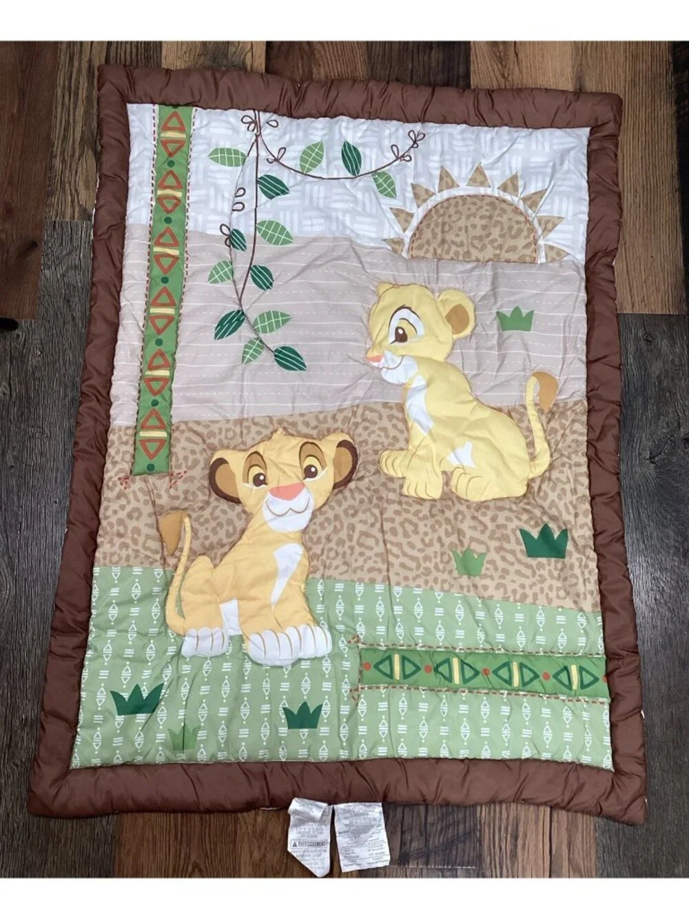 Disney Baby Lion King Simba Crib Comforter Reversible Blanket 32”x42” Wall Hang